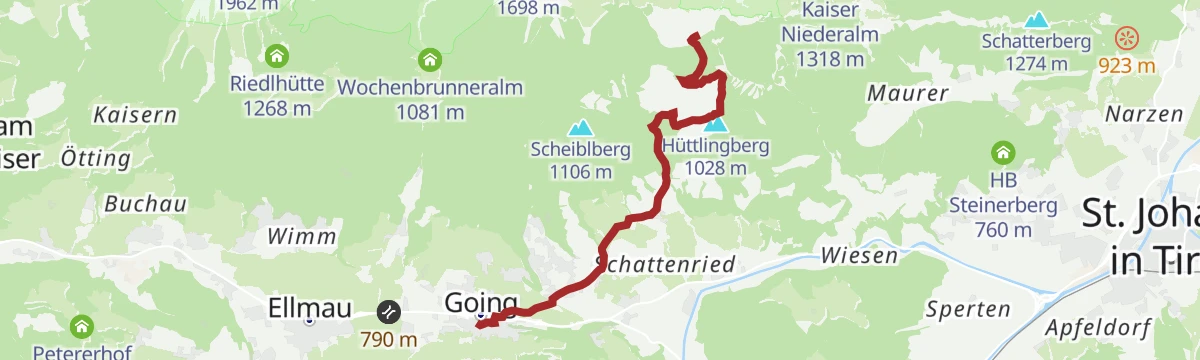 Route map: MTB-Tour 271 Schleierwasserfall